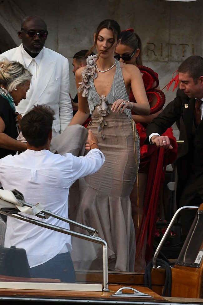 Leonardo DiCaprio's Girlfriend Stuns in a See-Through Gown at Jeff Bezos' Wedding